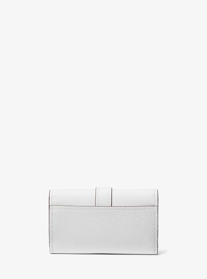 Nolita Medium Pebbled Leather Tri-Fold Wallet in OPTIC WHITE | Michael Kors