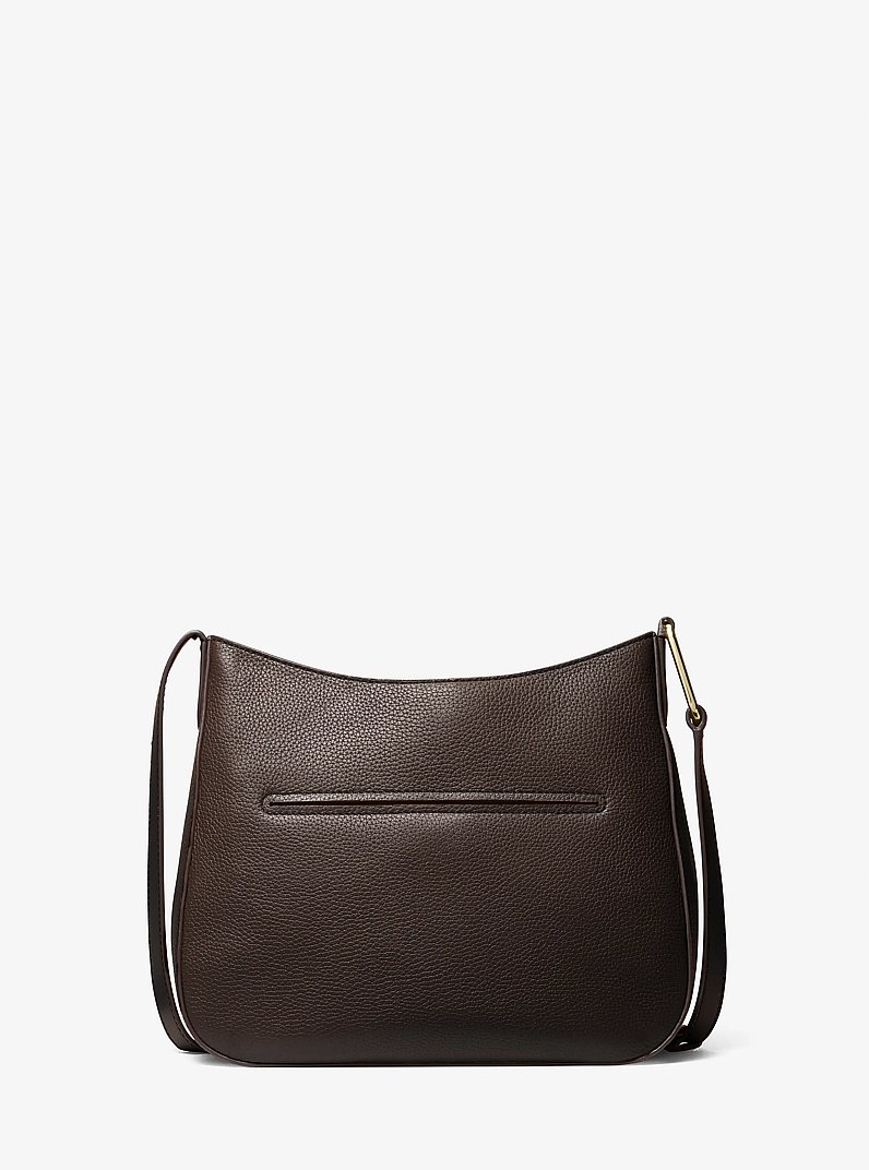 Kensington Large Pebbled Leather Crossbody Bag in CHOCOLATE | Michael Kors