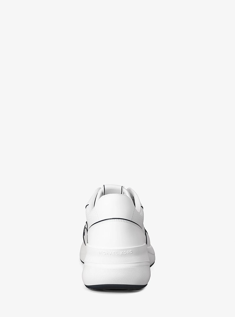 Trevor Leather and Mesh Trainer in NAVY/WHITE | Michael Kors