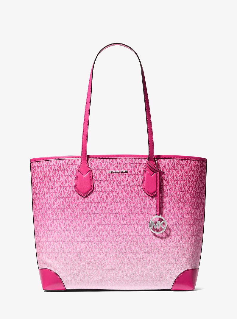 Eva Large Ombr&eacute; Signature Logo Tote Bag in DRAGONFRUIT | Michael Kors
