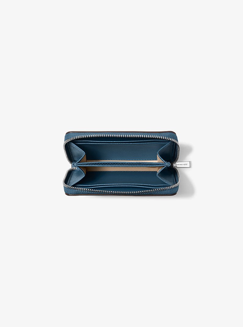 Jet Set Small Leather Wallet in DK CHAMBRAY | Michael Kors
