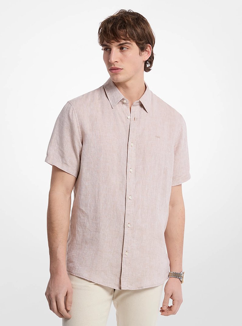 Linen Shirt in KHAKI | Michael Kors