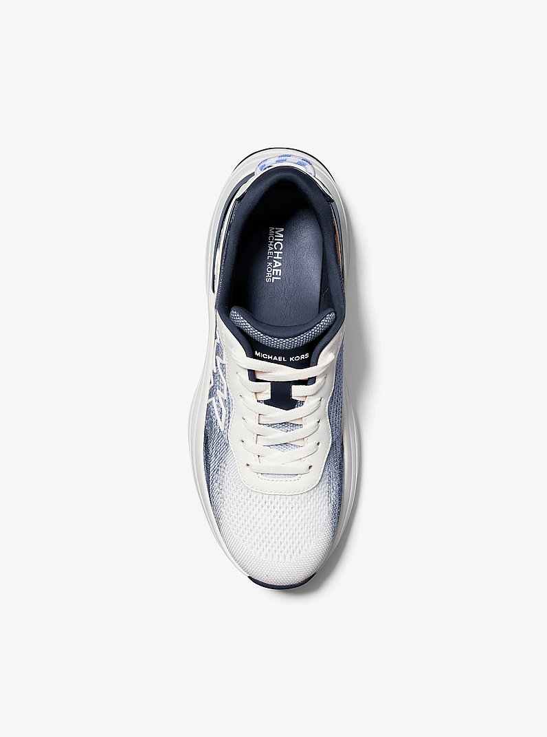 Athena Ombr&eacute; Stretch Knit Trainer in NAVY | Michael Kors