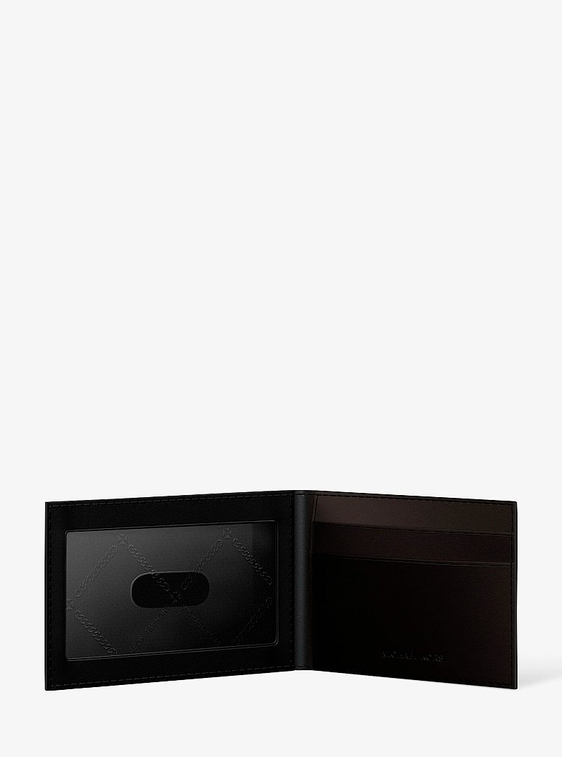 Cooper Saffiano Leather Billfold Wallet With Passcase in BLACK | Michael Kors