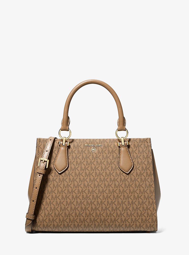 Sac &agrave; main Marilyn de taille moyenne &agrave; logo Signature in BOGUE | Michael Kors