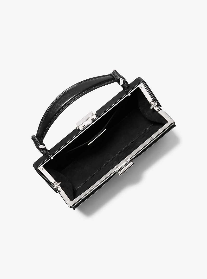 Gwyneth Leather Shoulder Bag in BLACK | Michael Kors