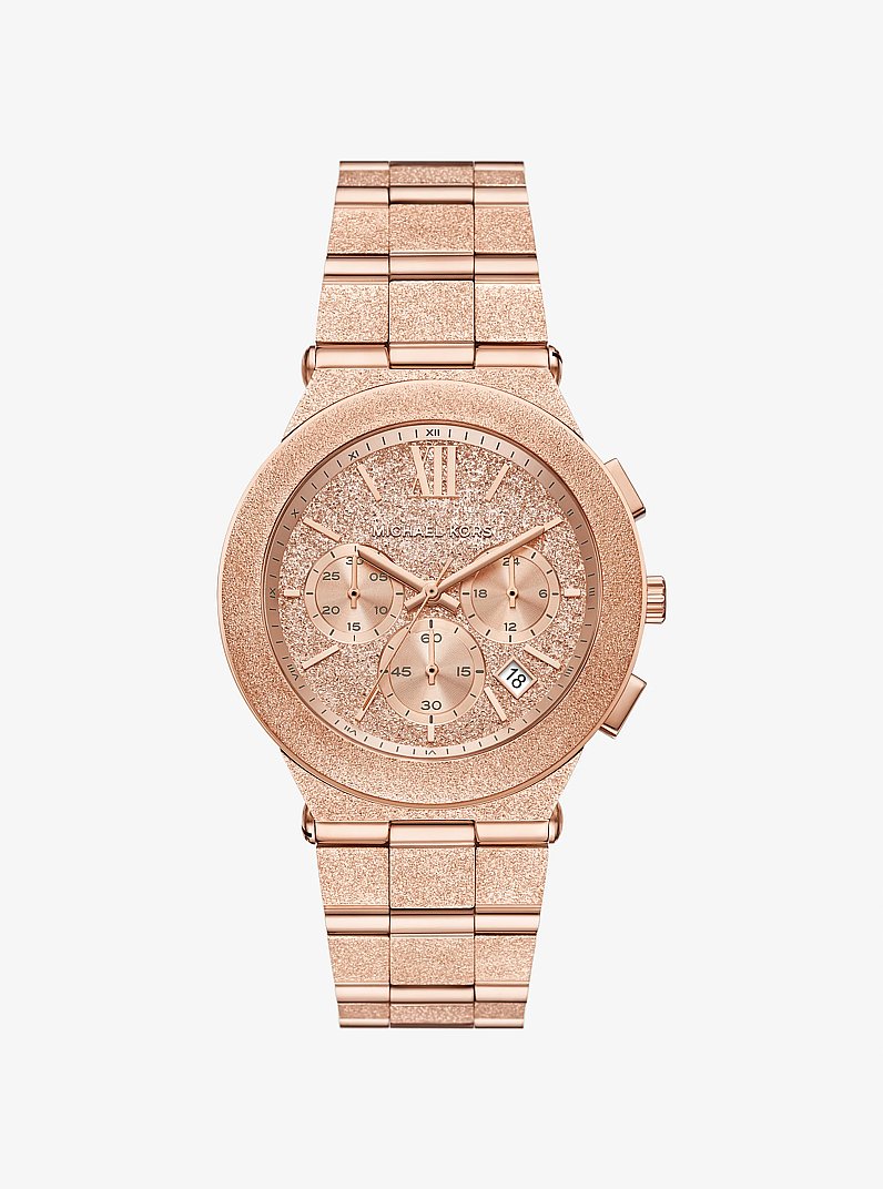 Oversized Billie Frosted Rose Gold-Tone Watch in ROSE GOLD | Michael Kors