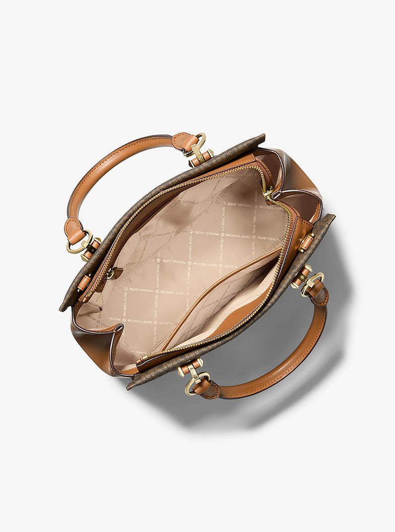Marilyn Medium Logo Satchel in BRN/ACORN | Michael Kors