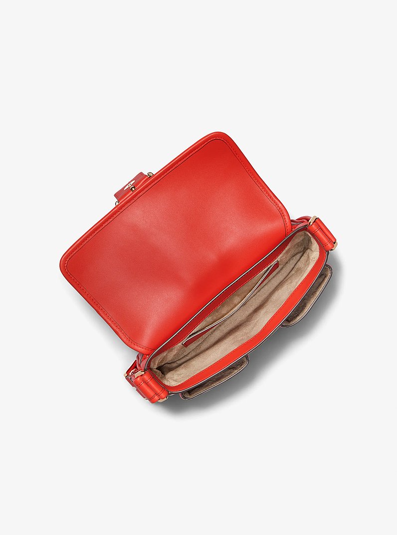 Colby Medium Leather Shoulder Bag in SPICED CORAL | Michael Kors