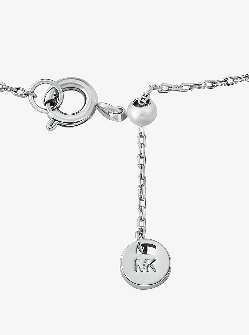 Pav&eacute; Logo Charm Bracelet in SILVER | Michael Kors