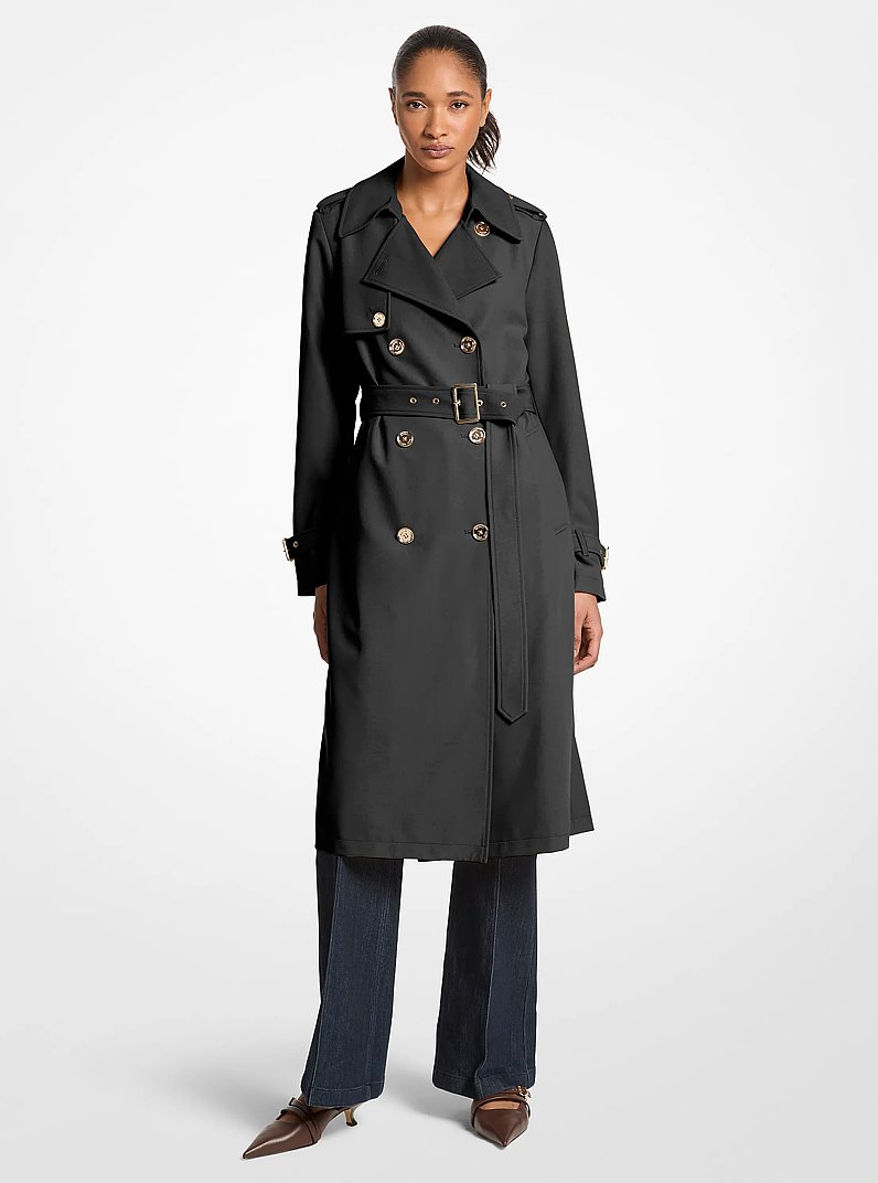 Drapey Trench Coat in BLACK | Michael Kors