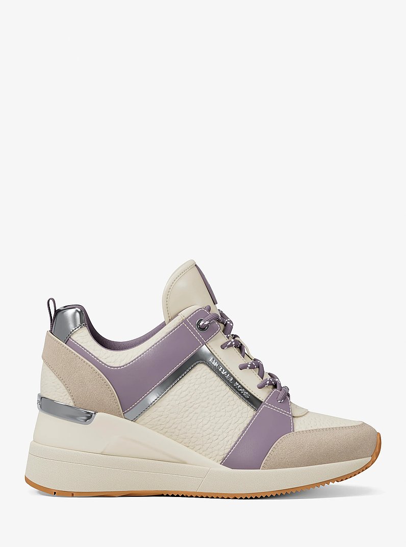 Georgie Mixed-Media Trainer in LILAC | Michael Kors