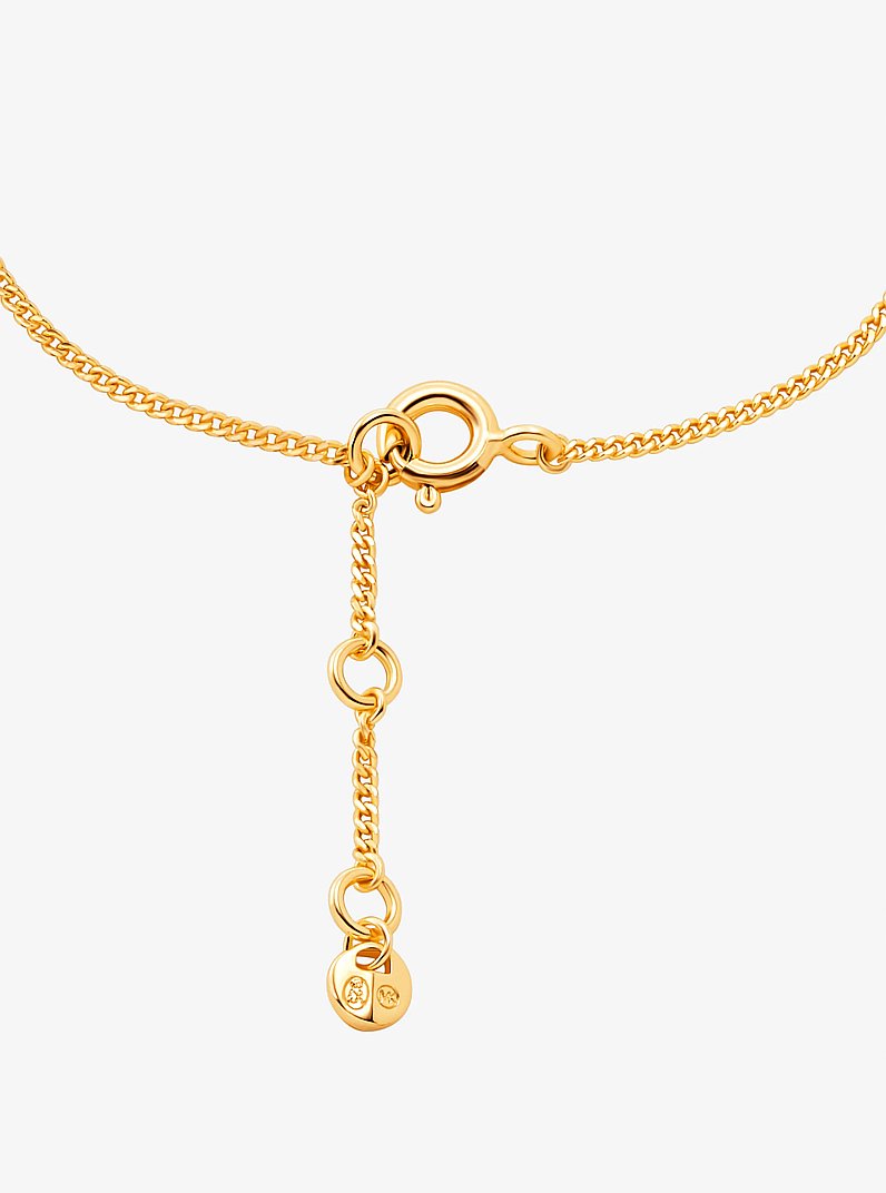 Precious Metal-Plated Sterling Silver Logo Bracelet in GOLD | Michael Kors