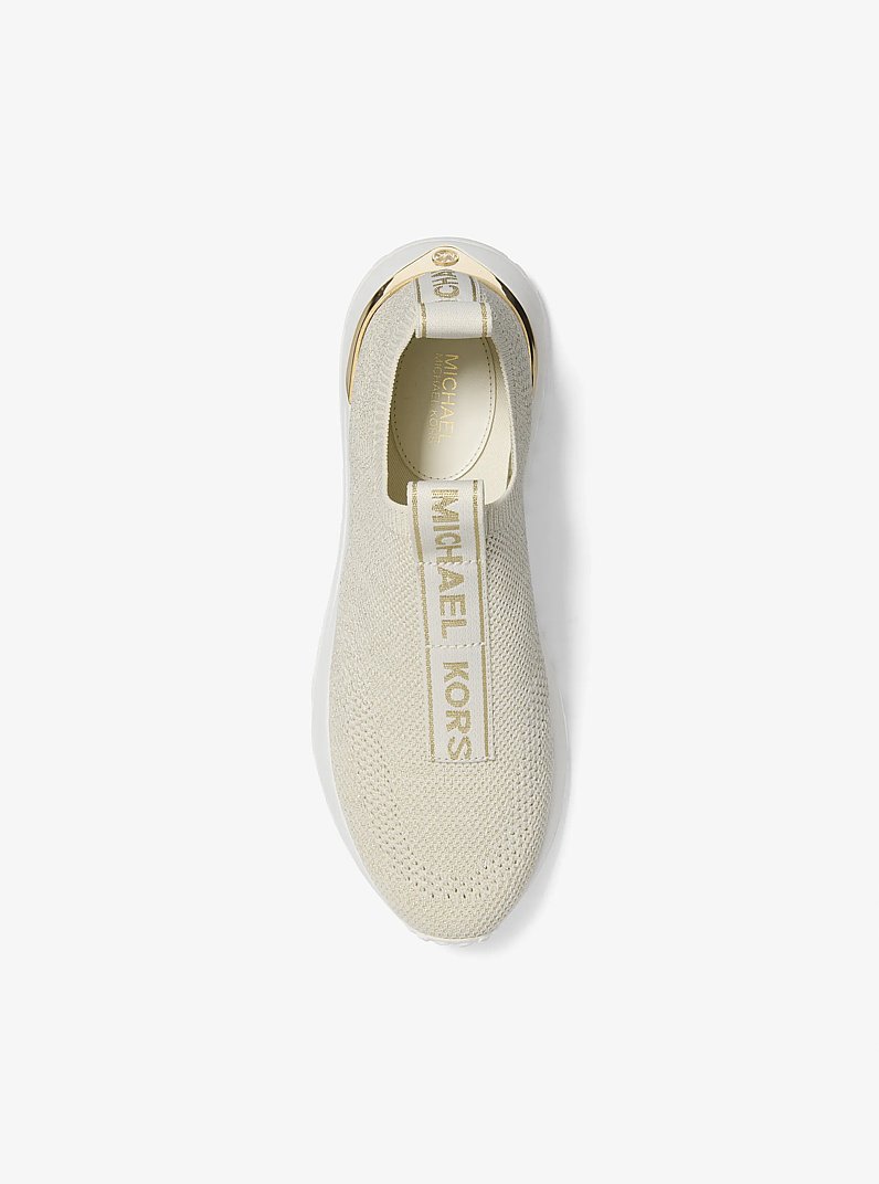 Espadrille &agrave; enfiler Bodie en tricot m&eacute;tallis&eacute; in OR P&Acirc;LE | Michael Kors