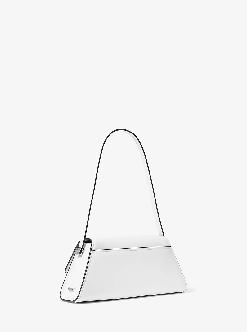 Schultertasche Ludlow Medium aus Leder in OPTIC WHITE | Michael Kors