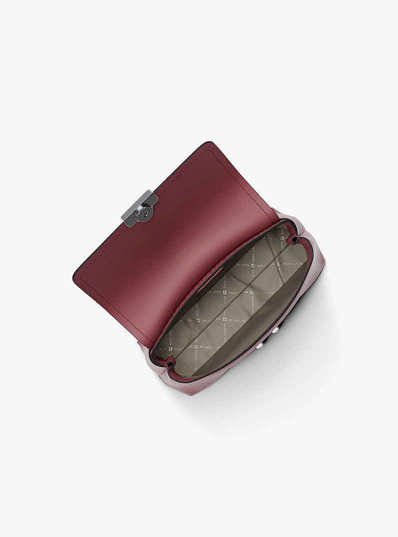 Borsa a mano Tribeca extra-small con stampa logo in PALISSANDRO | Michael Kors