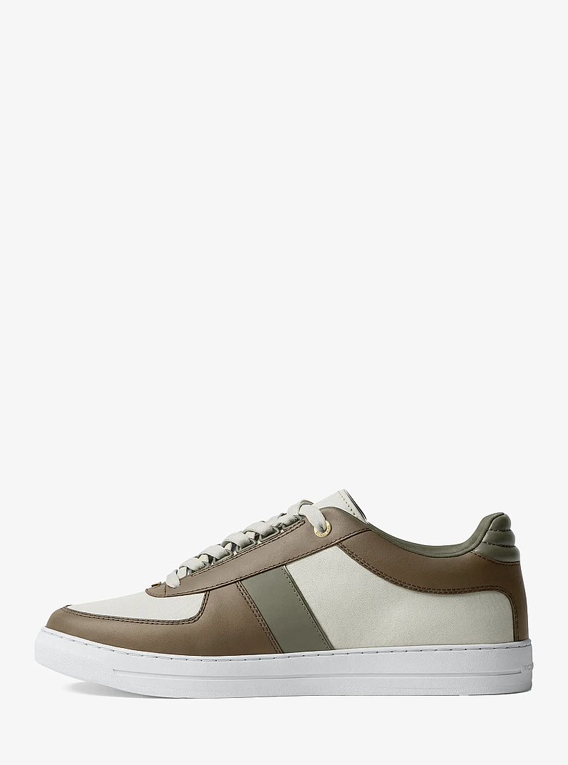 Brady Color-Block Leather Sneaker in LODEN MULTI | Michael Kors