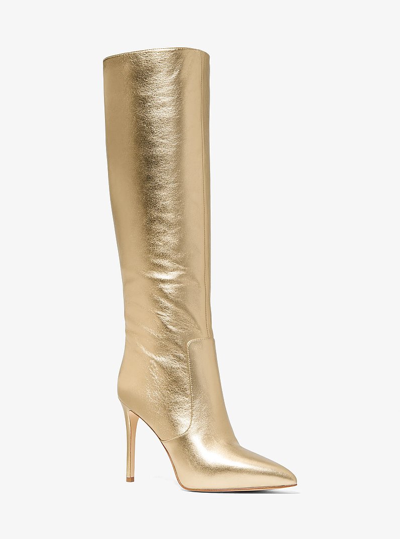 Rue Metallic Leather Knee Boot