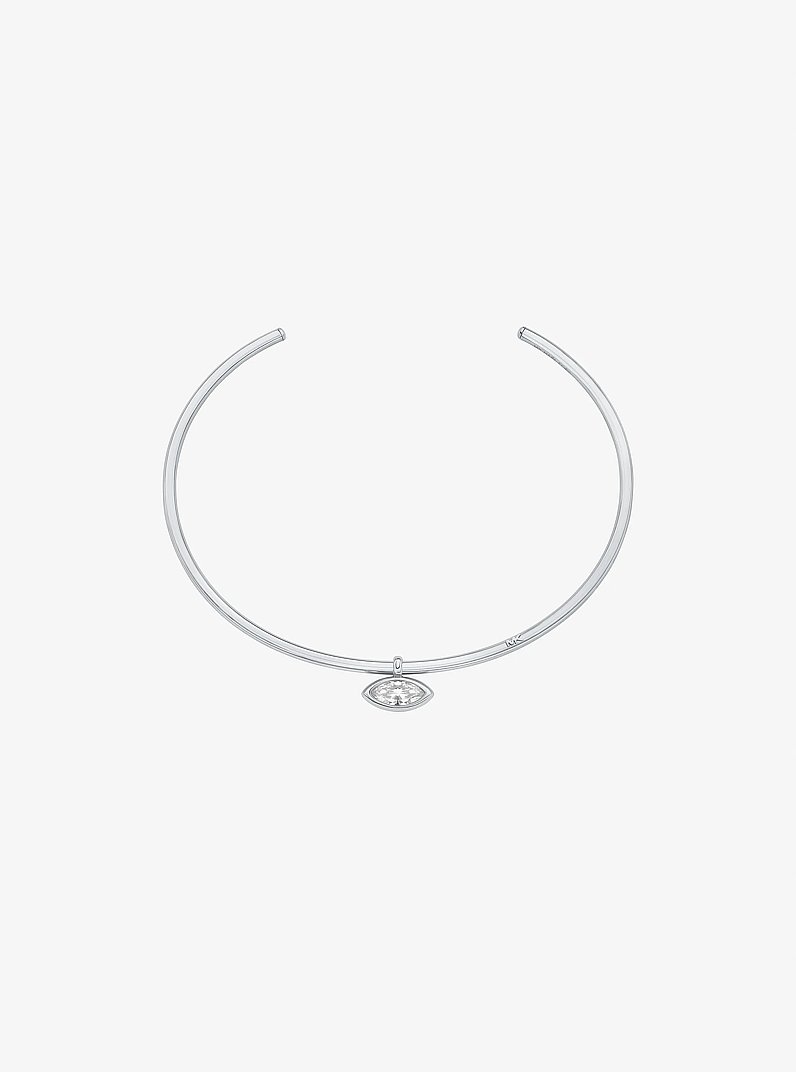 Collier ras-de-cou en zircones cubiques taille marquise in ARGENT | Michael Kors