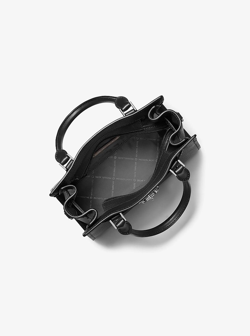 Landon Small Leather Satchel in BLACK | Michael Kors