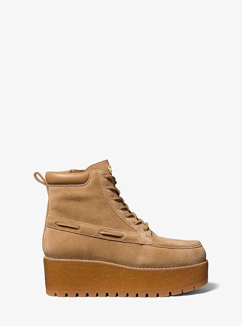 Kenny Suede Platform Boot in HUSK | Michael Kors