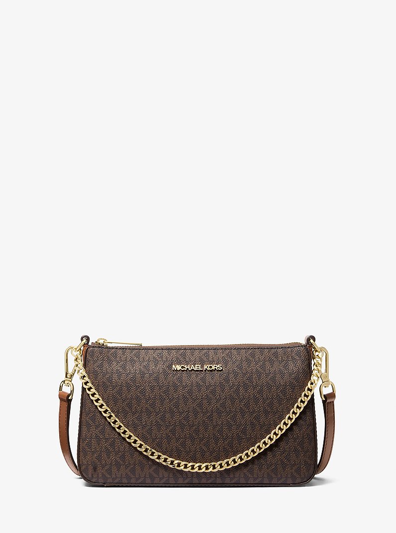 Medium Logo Pouch and Card Case Gift Set in BROWN | Michael Kors