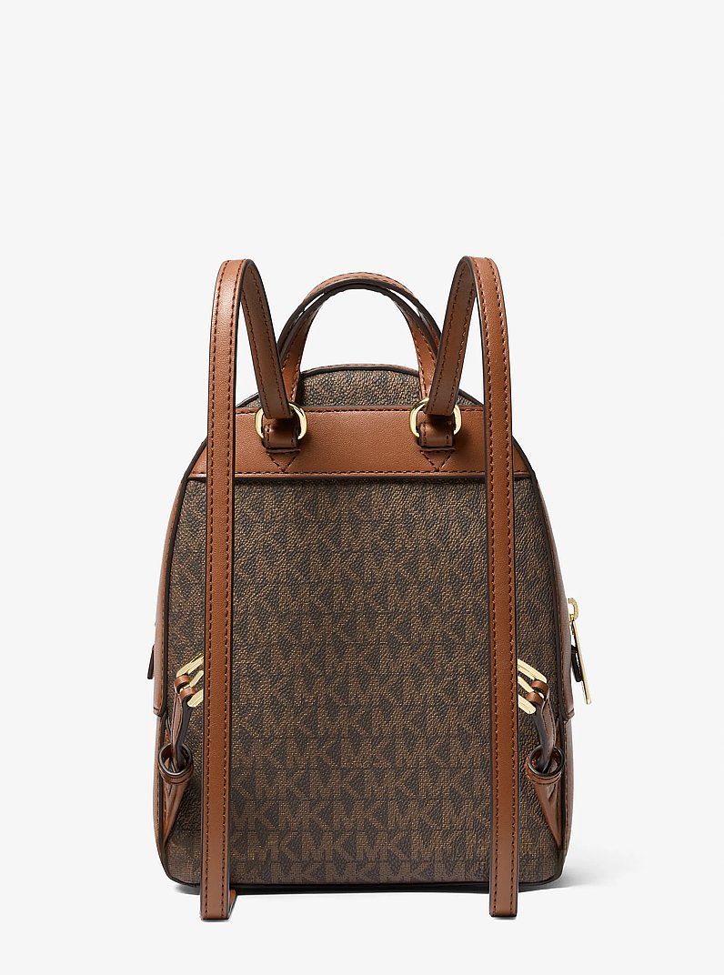 Jaycee Extra-Small Signature Logo Backpack in BROWN | Michael Kors