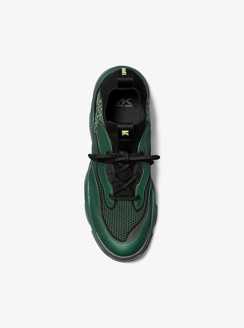 Atlas Mixed-Media Trainer in BOSCO | Michael Kors
