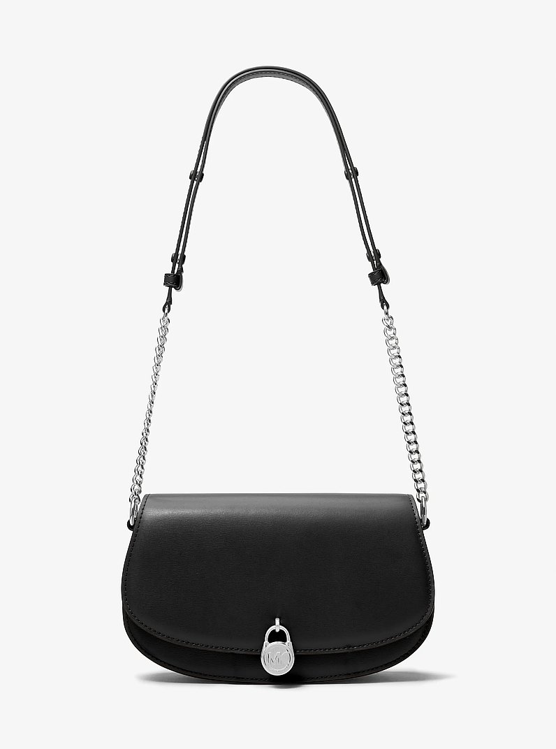 Bolso messenger Mila mediano de piel in NEGRO | Michael Kors