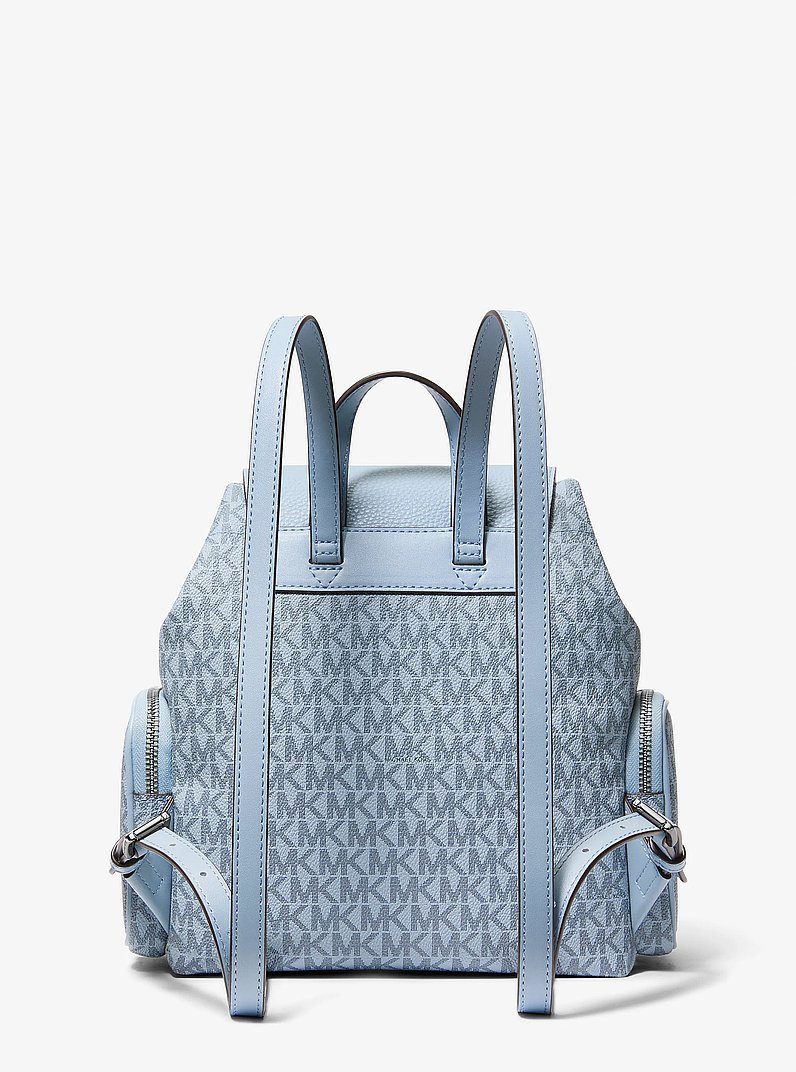 Merritt Small Signature Logo Cargo Backpack in PALE BLUE | Michael Kors