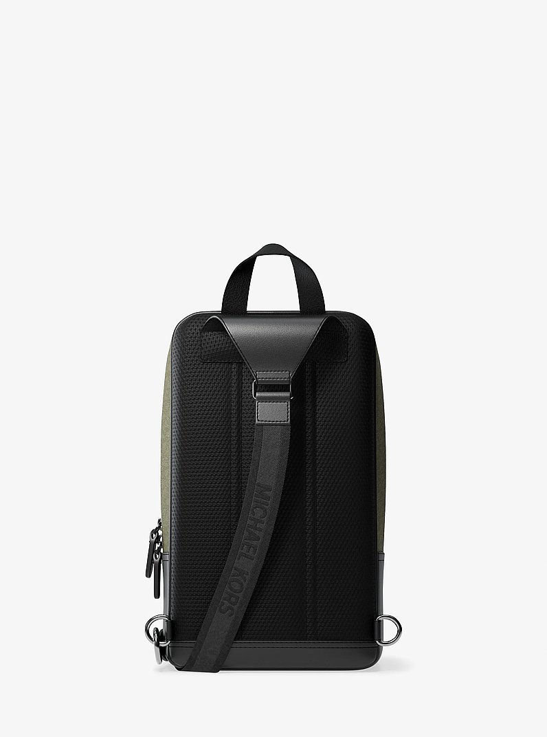 Hudson Signature Logo Travel Sling Pack in PISTACHIO | Michael Kors