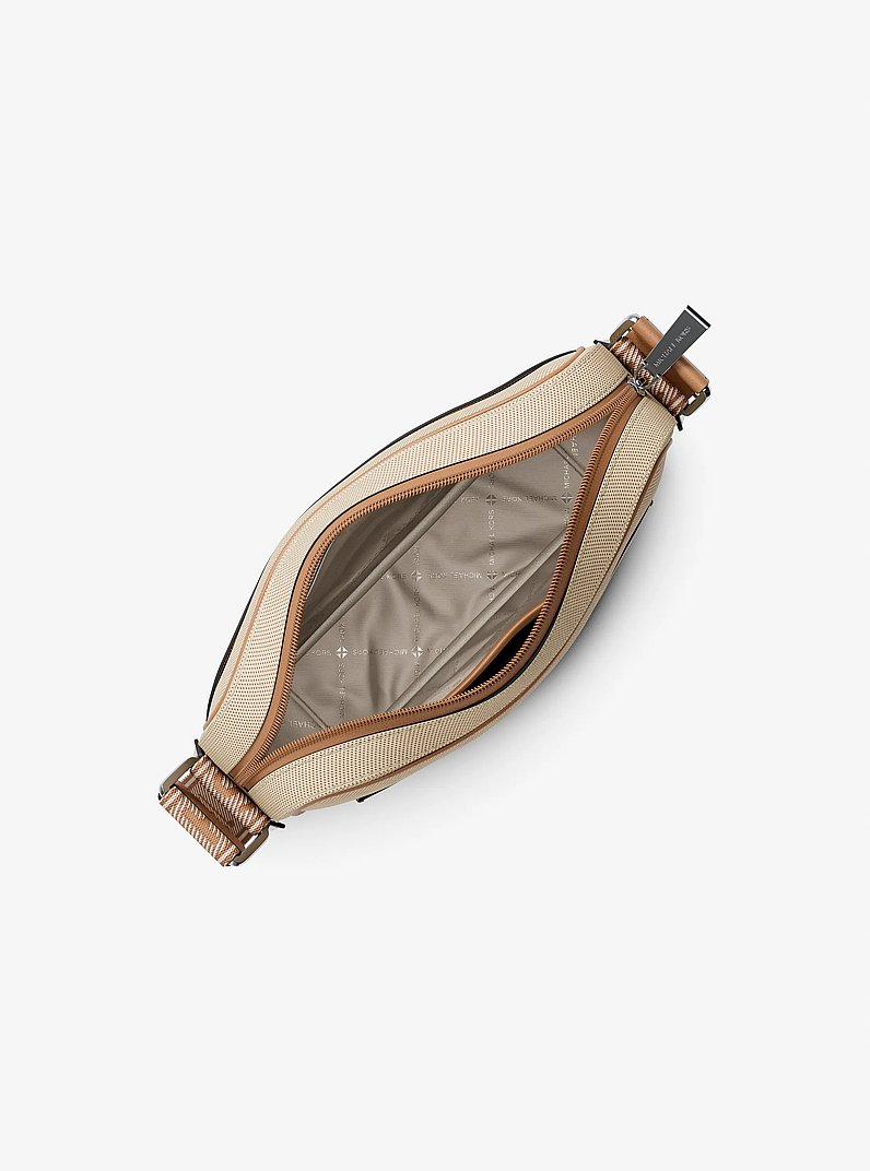 Maeve Large Canvas Crossbody Bag in PEANUT | Michael Kors