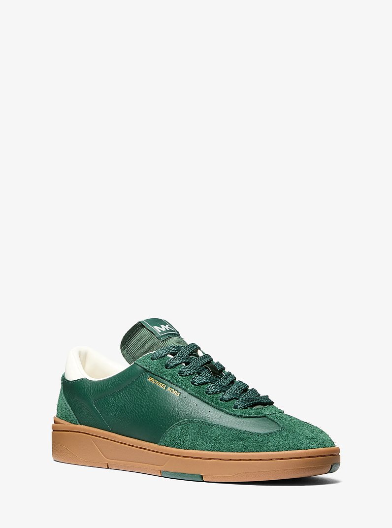 Wilton Leather and Suede Sneaker in BOSCO | Michael Kors