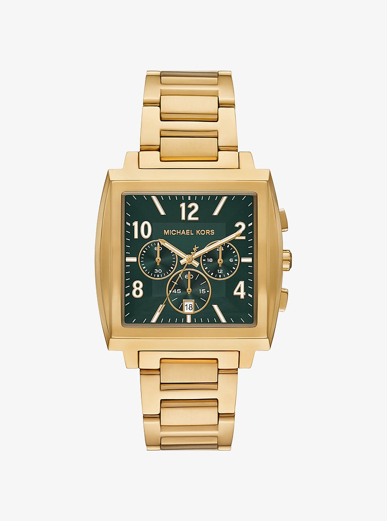 Oversized Rhys Gold-Tone Watch in GOLD | Michael Kors