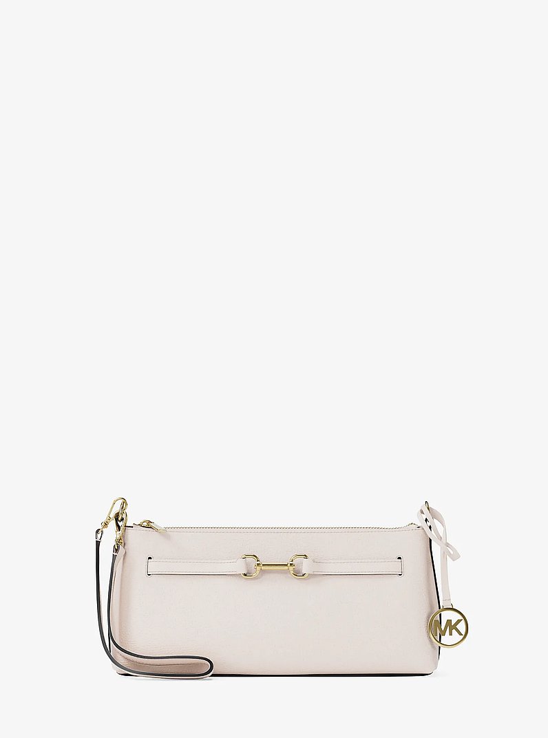 Carson Small Leather Convertible Crossbody Bag in LT CREAM | Michael Kors