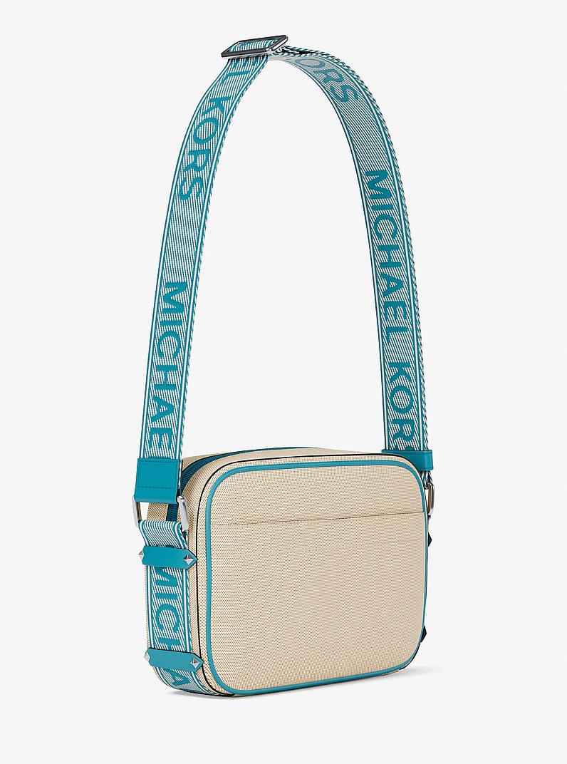 Borsa a tracolla Maeve grande in tela in BLU MILOS | Michael Kors