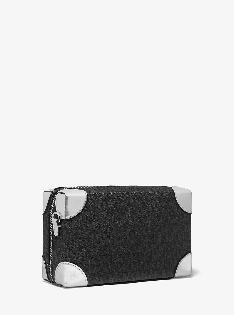 Jeanie Small Embellished Signature Logo Crossbody Bag in BLACK | Michael Kors