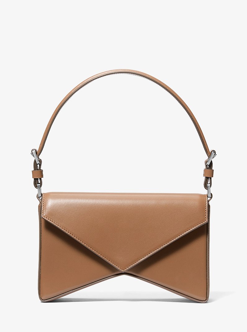 Manhatta Medium Leather Shoulder Bag in CARAMEL | Michael Kors