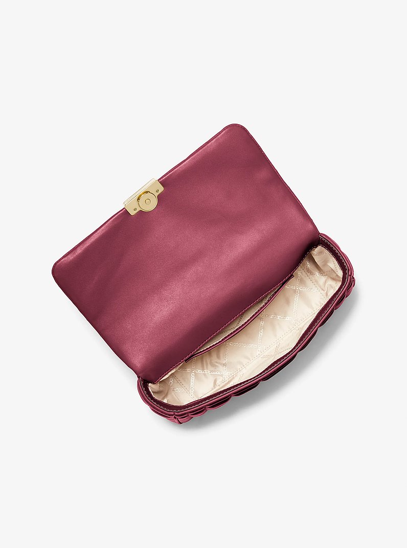 Tribeca Large Quilted Leather Shoulder Bag in MULBERRY | Michael Kors