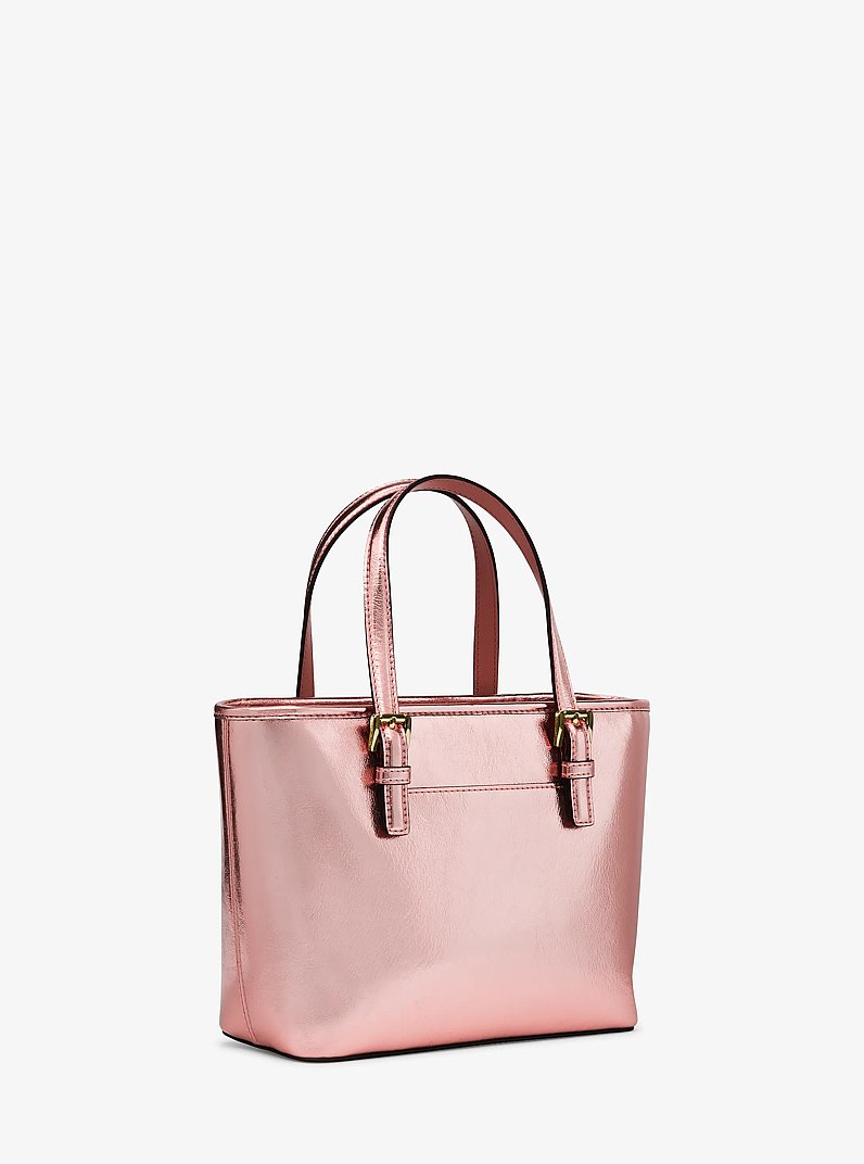 Jet Set Travel Extra-Small Metallic Top-Zip Tote Bag in PRIMROSE | Michael Kors
