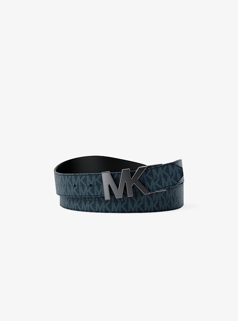 Signature Logo Wallet and Reversible Belt Gift Set in ADMRL/PLBLUE | Michael Kors