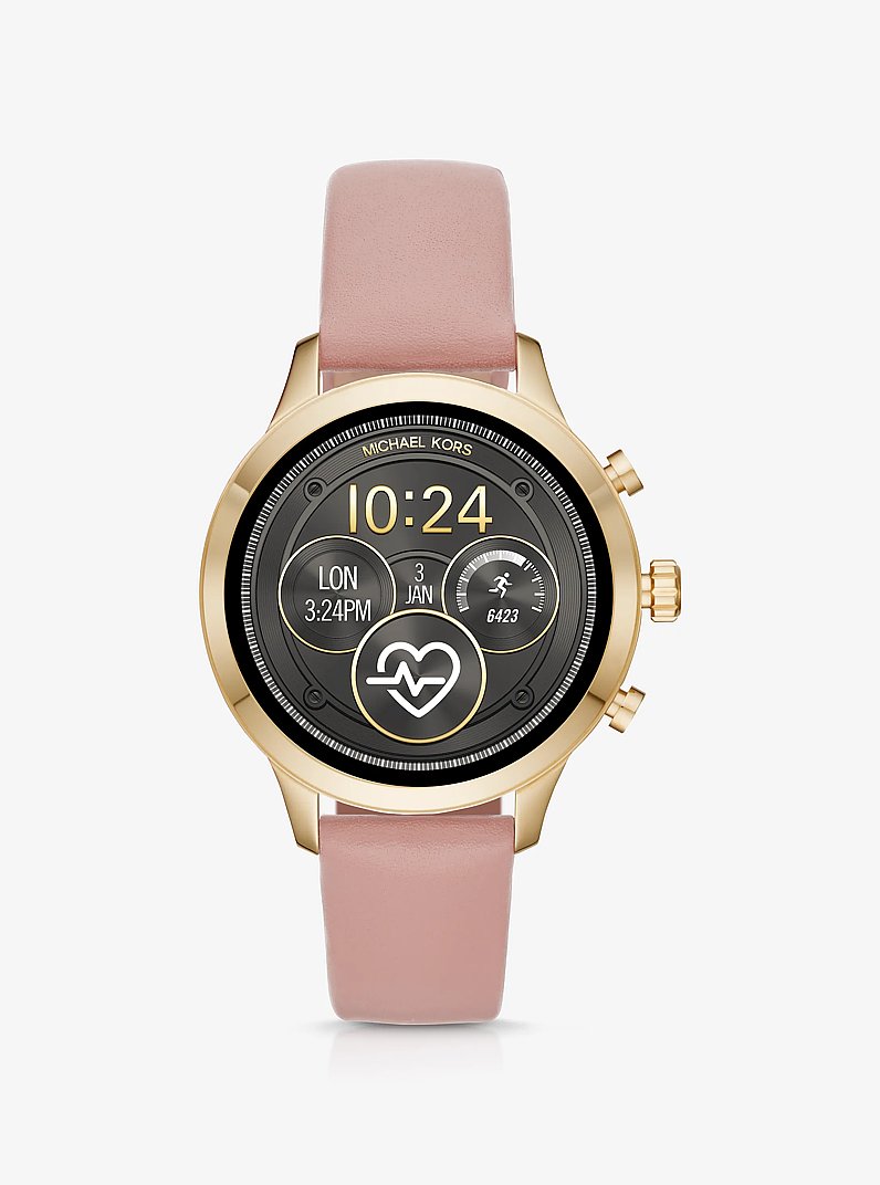 Gen 3 Runway Leather Smartwatch Strap in BLUSH | Michael Kors