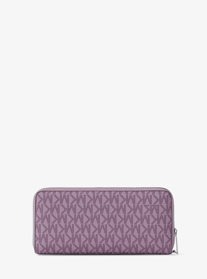 Jet Set Large Signature Logo Continental Wallet in LT QUARTZ | Michael Kors