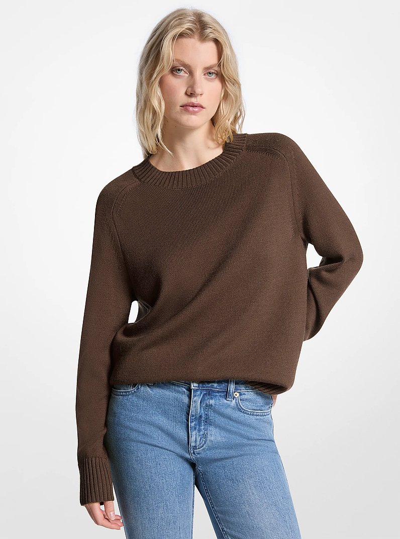 Wool Sweater in CHOCOLATE | Michael Kors
