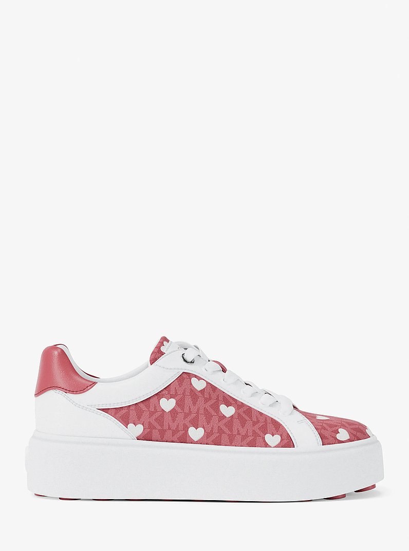 Romey Printed Signature Logo Platform Sneaker in HIBISCUS MULTI | Michael Kors