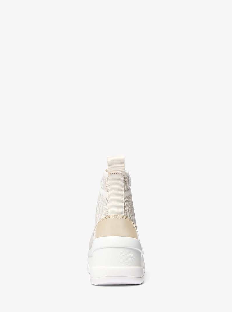 Olympia Metallic Stretch Knit Boot in PALE GOLD | Michael Kors