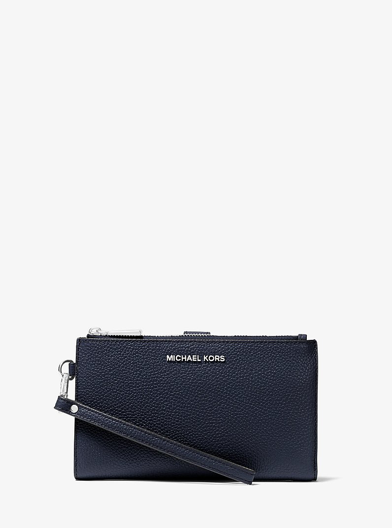Adele Leather Smartphone Wallet in NAVY | Michael Kors