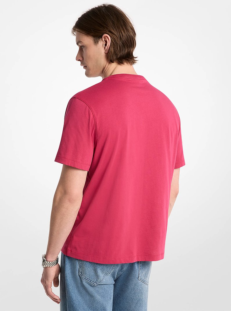 Camiseta de algod&oacute;n con logotipo in AR&Aacute;NDANO ROJO | Michael Kors