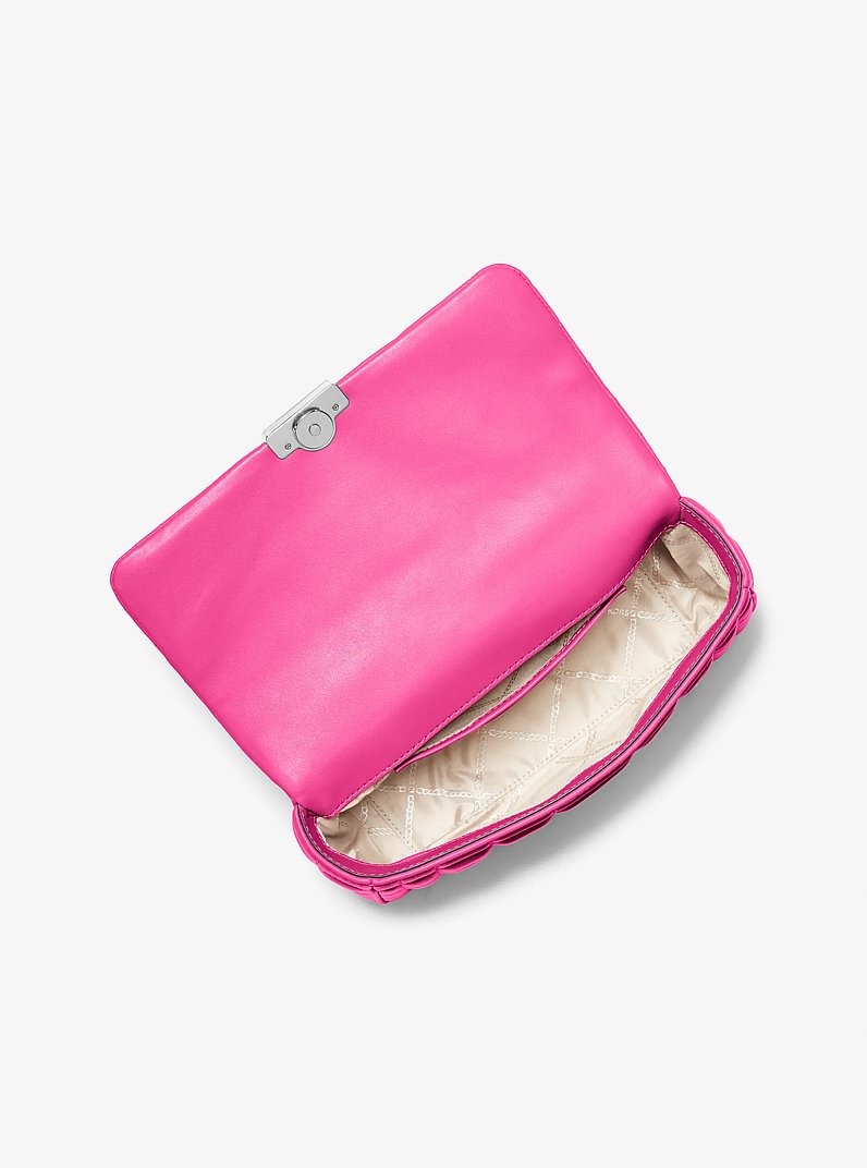 Tribeca Large Quilted Leather Shoulder Bag in WILD BERRY | Michael Kors