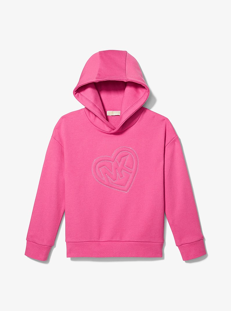 Logo Heart Cotton Fleece Hoodie